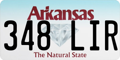 AR license plate 348LIR