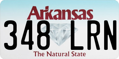AR license plate 348LRN