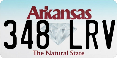 AR license plate 348LRV