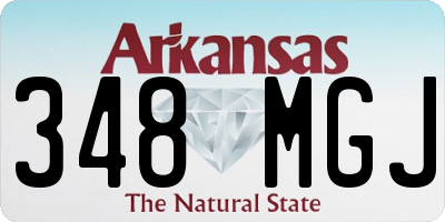 AR license plate 348MGJ