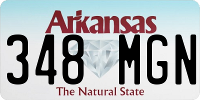 AR license plate 348MGN