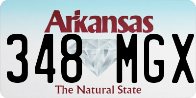 AR license plate 348MGX