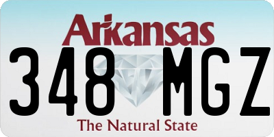 AR license plate 348MGZ
