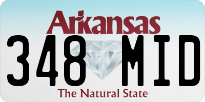 AR license plate 348MID