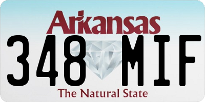 AR license plate 348MIF