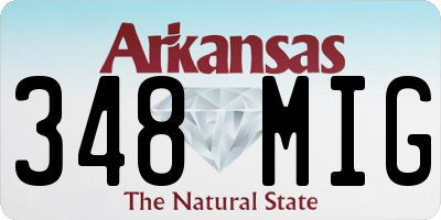 AR license plate 348MIG