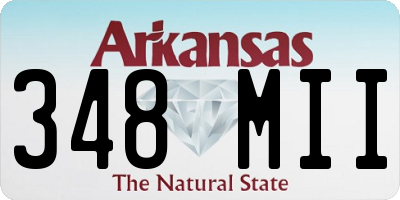 AR license plate 348MII