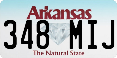 AR license plate 348MIJ
