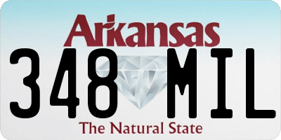 AR license plate 348MIL