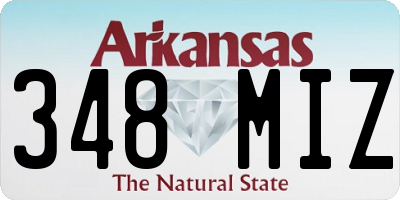 AR license plate 348MIZ