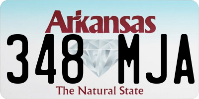AR license plate 348MJA