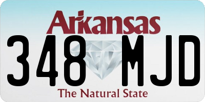 AR license plate 348MJD