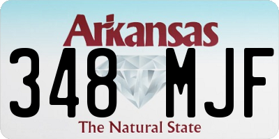 AR license plate 348MJF