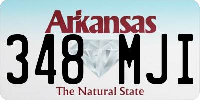 AR license plate 348MJI