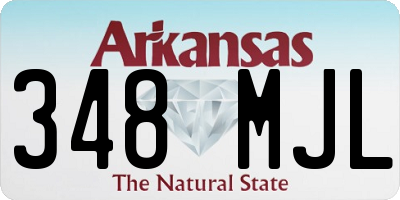 AR license plate 348MJL