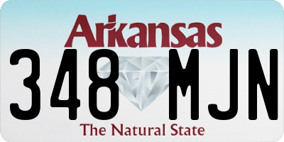 AR license plate 348MJN