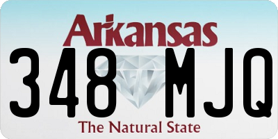 AR license plate 348MJQ