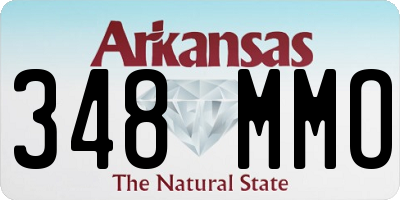 AR license plate 348MMO