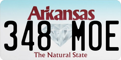 AR license plate 348MOE