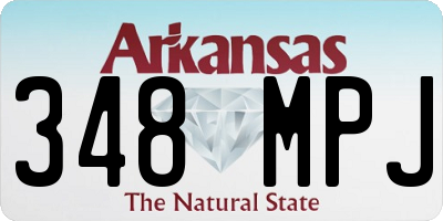 AR license plate 348MPJ