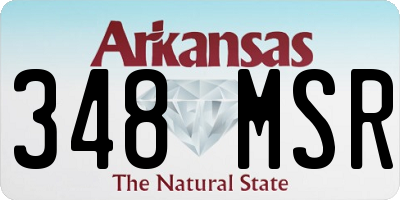 AR license plate 348MSR