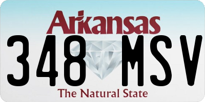 AR license plate 348MSV