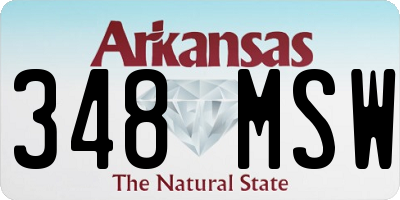 AR license plate 348MSW