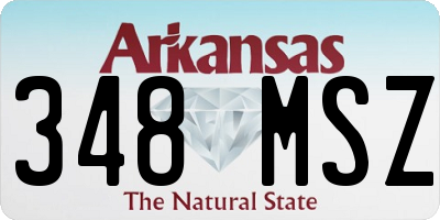 AR license plate 348MSZ