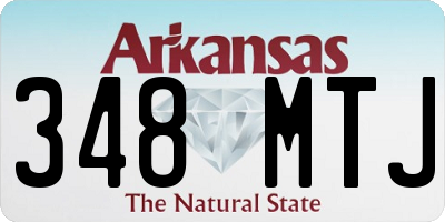 AR license plate 348MTJ