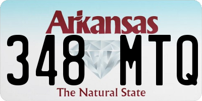 AR license plate 348MTQ