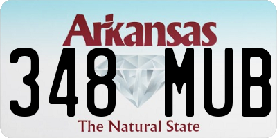 AR license plate 348MUB