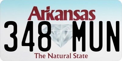 AR license plate 348MUN
