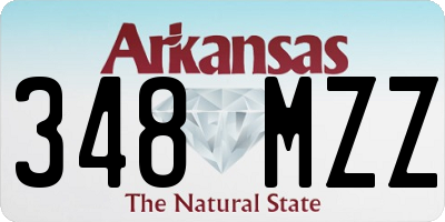 AR license plate 348MZZ