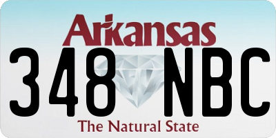 AR license plate 348NBC