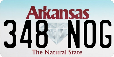 AR license plate 348NOG