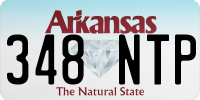 AR license plate 348NTP