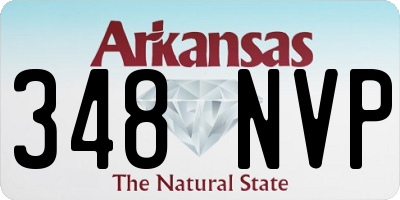 AR license plate 348NVP