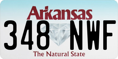 AR license plate 348NWF