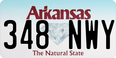AR license plate 348NWY