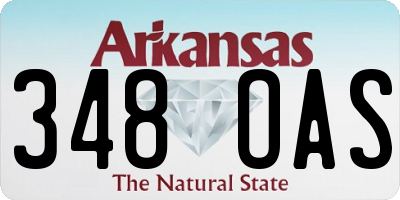 AR license plate 348OAS