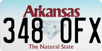 AR license plate 348OFX