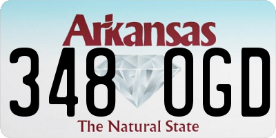 AR license plate 348OGD