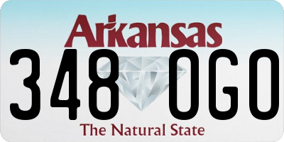 AR license plate 348OGO