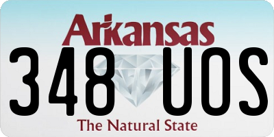 AR license plate 348UOS