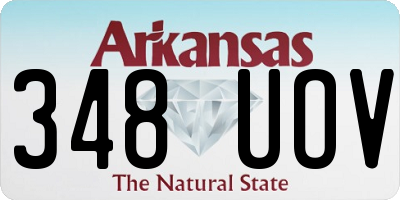 AR license plate 348UOV