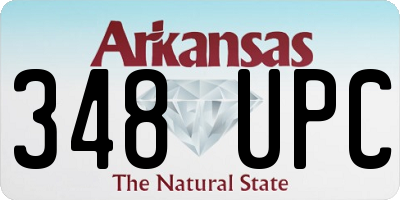 AR license plate 348UPC