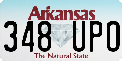 AR license plate 348UPO