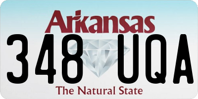 AR license plate 348UQA
