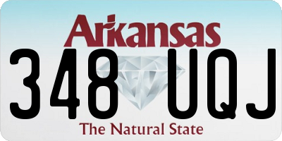AR license plate 348UQJ