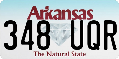 AR license plate 348UQR